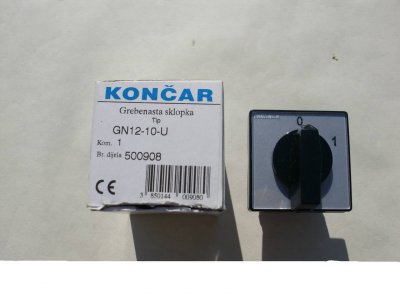 Koncar 3x12A 3pól. beépíthető ki-be kapcsoló GN12-10-U