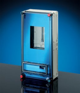 MI 72431S-0 III-Fázisú fogyasztás mérő szekrény tele oldalú /E/D kék fedlappal