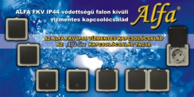 Alfa IP 44 -105 FKV kapcs. csillárkapcsoló 10 A szürke