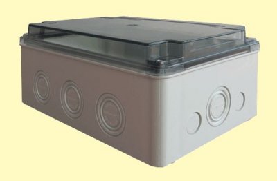 ELO 210x140x90 mm doboz,csavarral rögzithető átlátszo fedéllel  IP67