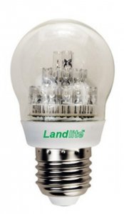 Landlite LED-G45-2W 2W E27 kisgömb alakú ledes izzó meleg fehér