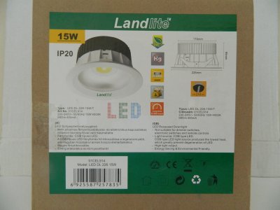 Landlite LED-DL-226-15W/T 15W süllyesztett led lámpa 4000K 01CEL914