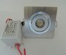 FR SLDOWN LM-1001-001 1x1W álmennyezetbe építhető,billenthető,kör alakú led lámpa WW